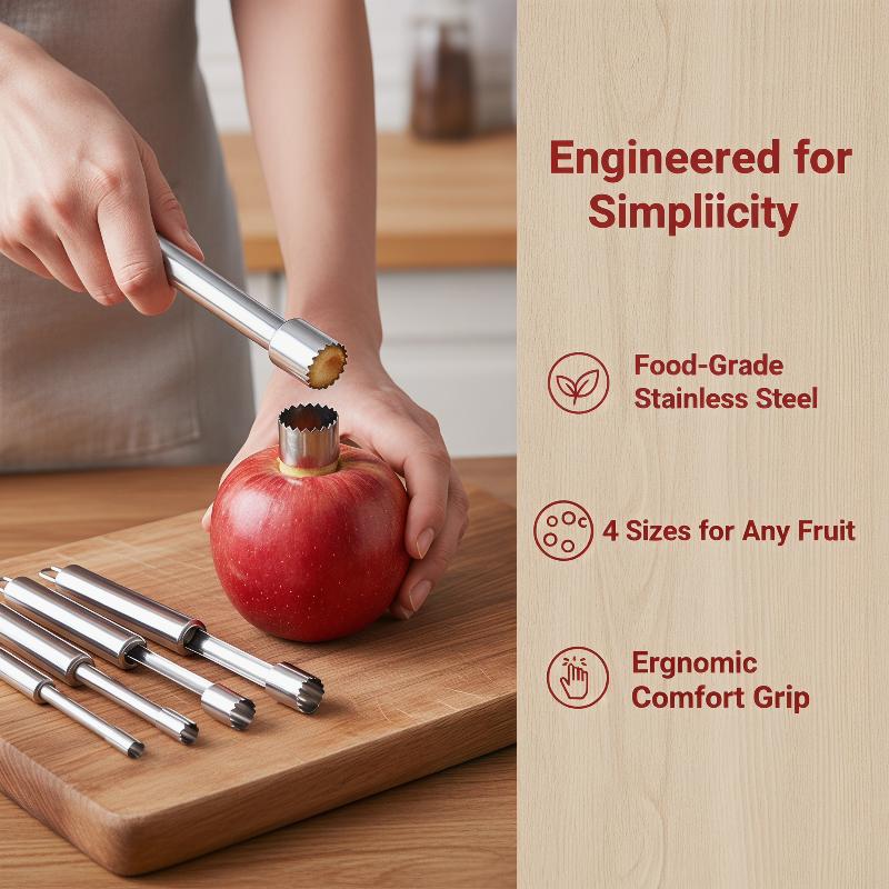 Kitchen Gadgets And Tools - 4pcs Fruit Core Remover Cutter Kitchen