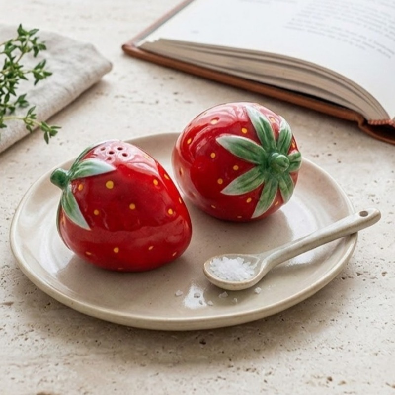 Korean Kitchen Gadgets - Korean Cartoon Strawberry Condiment Bottle Set