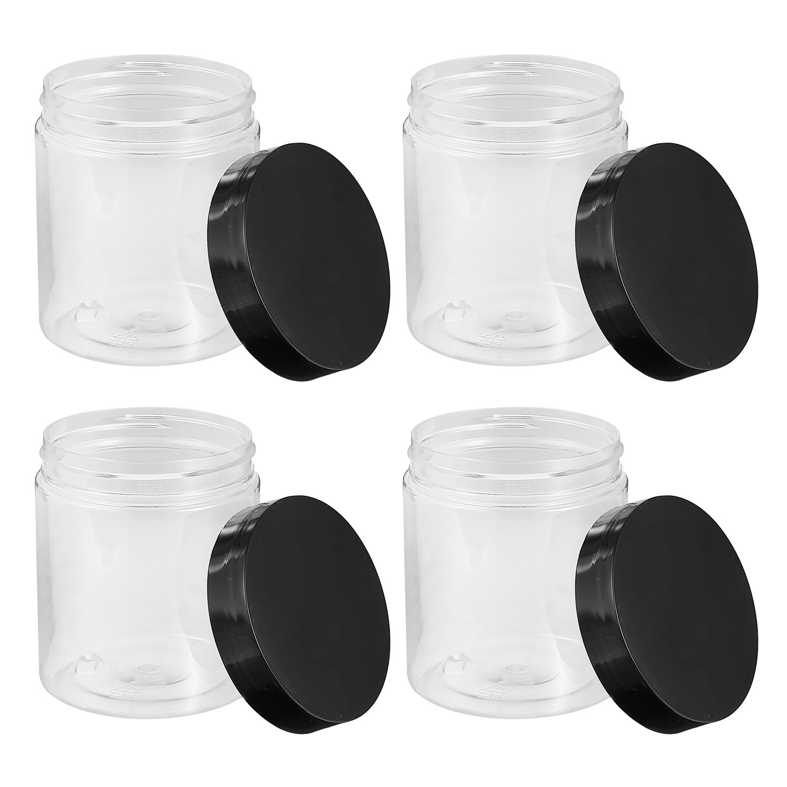 Food Storage Containers - 12Pcs Clear Plastic Storage Jars Sealed