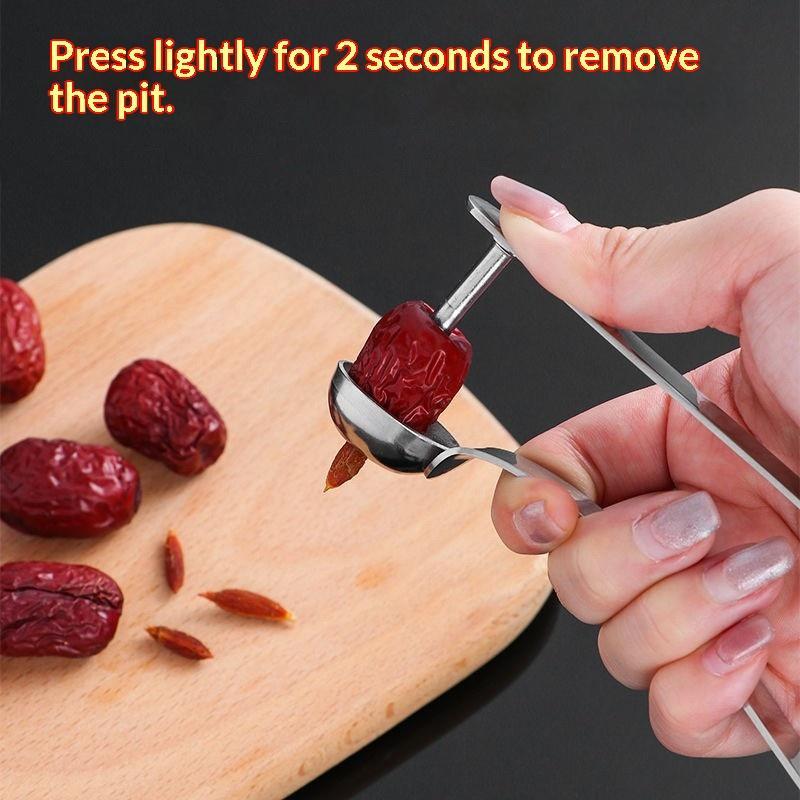 Kitchen Gadgets And Tools - Stainless Steel Red Date Pitter Tool–Seed