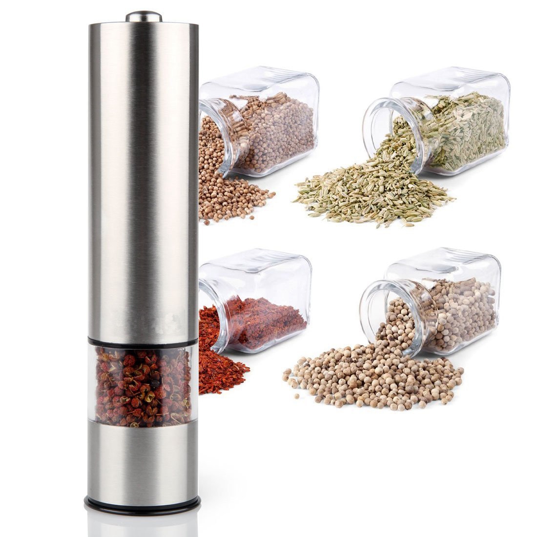 Kitchen Gadgets Gift - A56T-Stainless Steel Electric Salt And Pepper