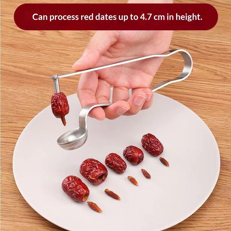 Kitchen Gadgets And Tools - Stainless Steel Date Pitter Tool Red