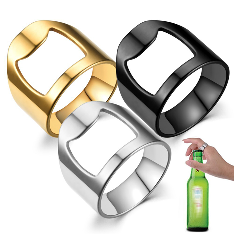 Kitchen Gadgets Names - Fashion Men's Bottle Opener Ring Corkscrew
