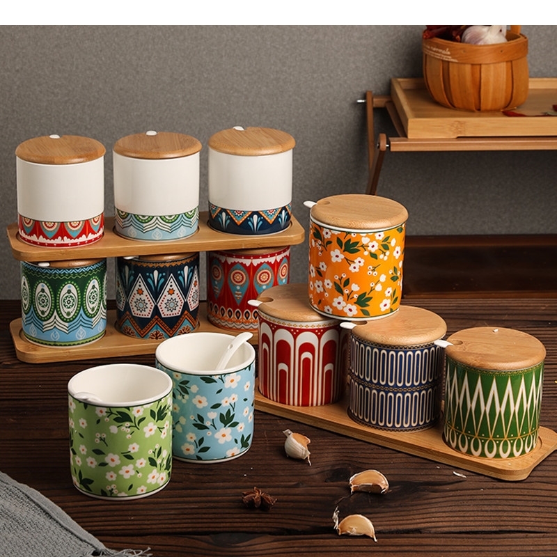 Ceramic Seasoning Jar Set Kitc - đánh giá và giá Korean Kitchen Gadgets