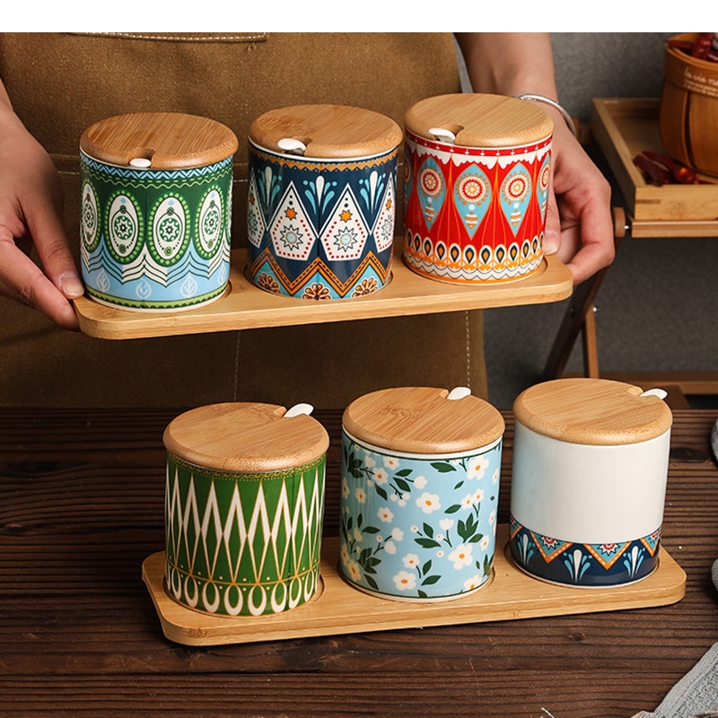 Ceramic Seasoning Jar Set Kitc - đánh giá và giá Korean Kitchen Gadgets