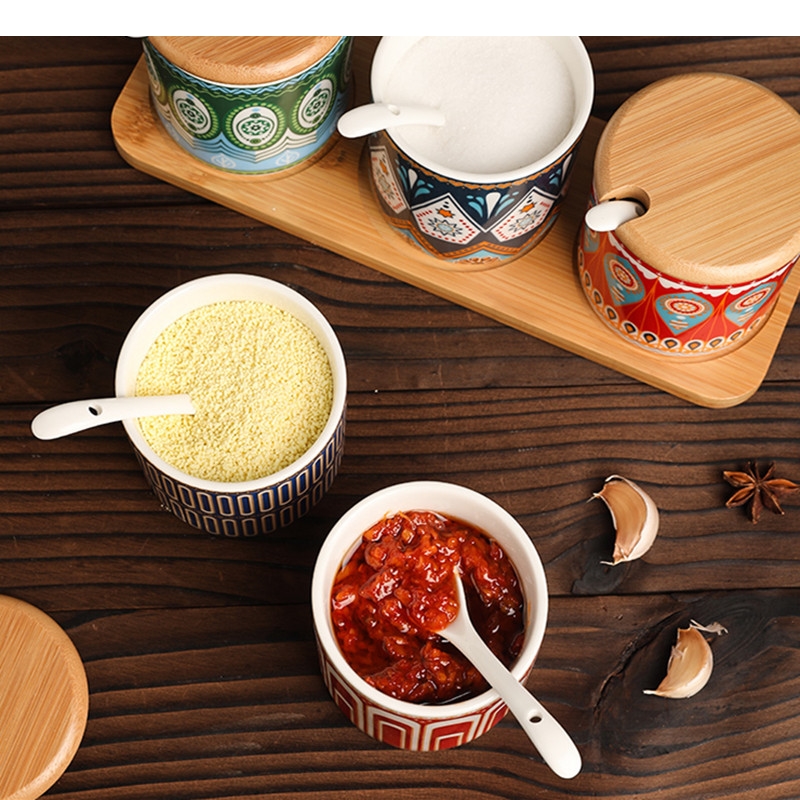 Ceramic Seasoning Jar Set Kitc - đánh giá và giá Korean Kitchen Gadgets