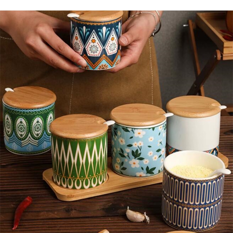 Ceramic Seasoning Jar Set Kitc - đánh giá và giá Korean Kitchen Gadgets