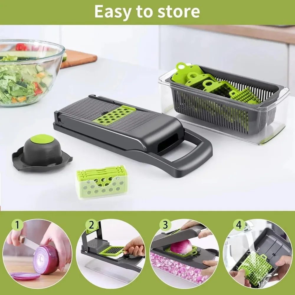 Multifunctional Vegetable Chop - đánh giá và giá Korean Kitchen Gadgets