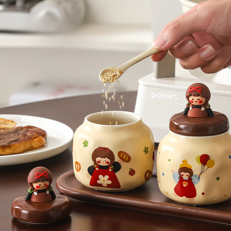Household Ceramic Seasoning Ja - đánh giá và giá Korean Kitchen Gadgets