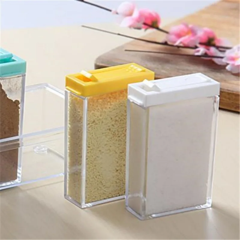 Transparent Seasoning Six Grid - đánh giá và giá Kitchen Gadgets Organizer