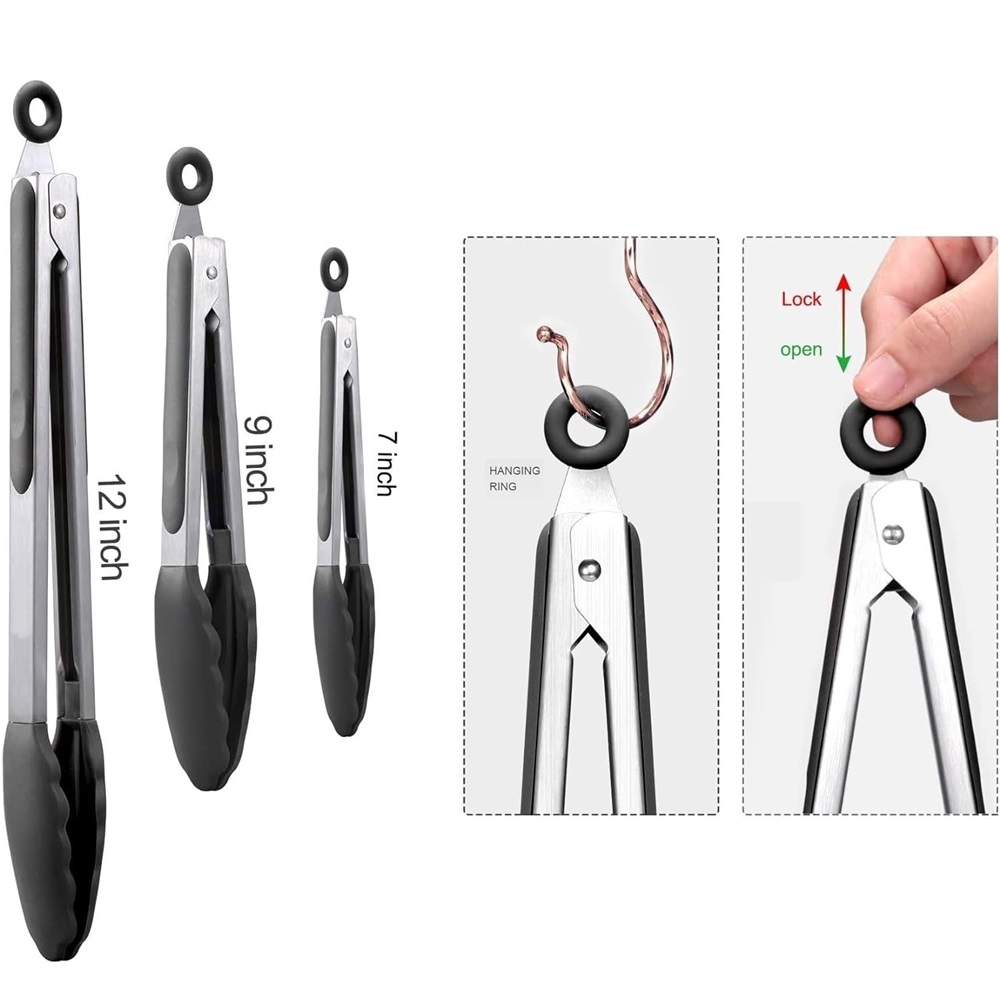 Silicone BBQ Grilling Tongs Ki - đánh giá và giá Kitchen Gadgets Gift