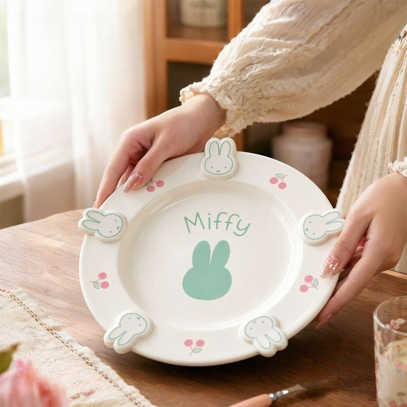 Anime Miffy Dinner Plate Ceram - đánh giá và giá Kitchen Gadgets Gift
