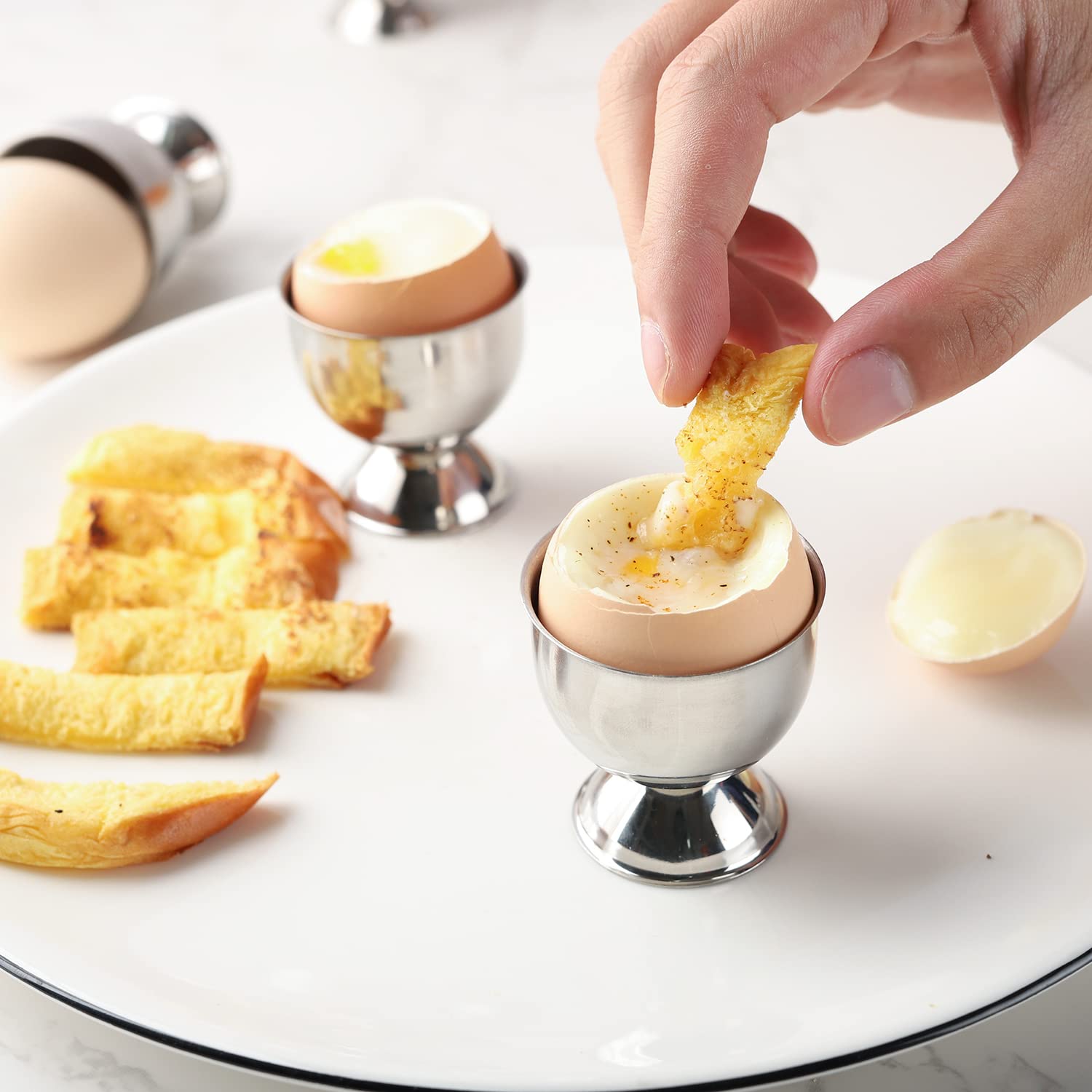 Stainless Steel Egg Cups Set H - đánh giá và giá Kitchen Gadgets For Gifts