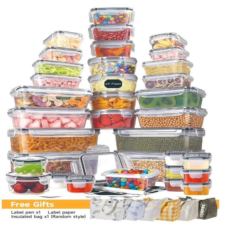 48PCS BPA-Free Food Storage Se - đánh giá và giá Kitchen Gadgets Organizer
