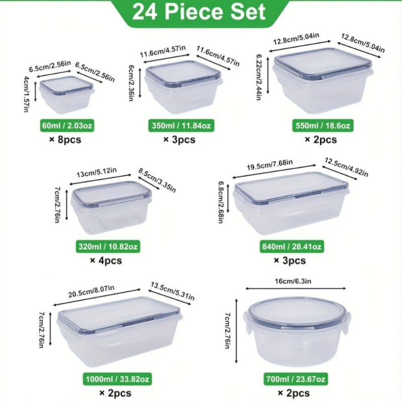 48PCS BPA-Free Food Storage Se - đánh giá và giá Kitchen Gadgets Organizer