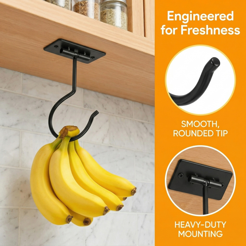 Black Metal Self-Adhesive Bana - đánh giá và giá Kitchen Gadgets Organizer